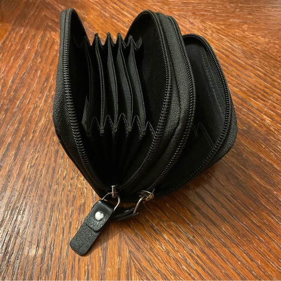 Men’s RFID Safe Double Zipper 8 Pocket 5 Card Slot Genuine Leather Wallet! - Picture 6 of 16